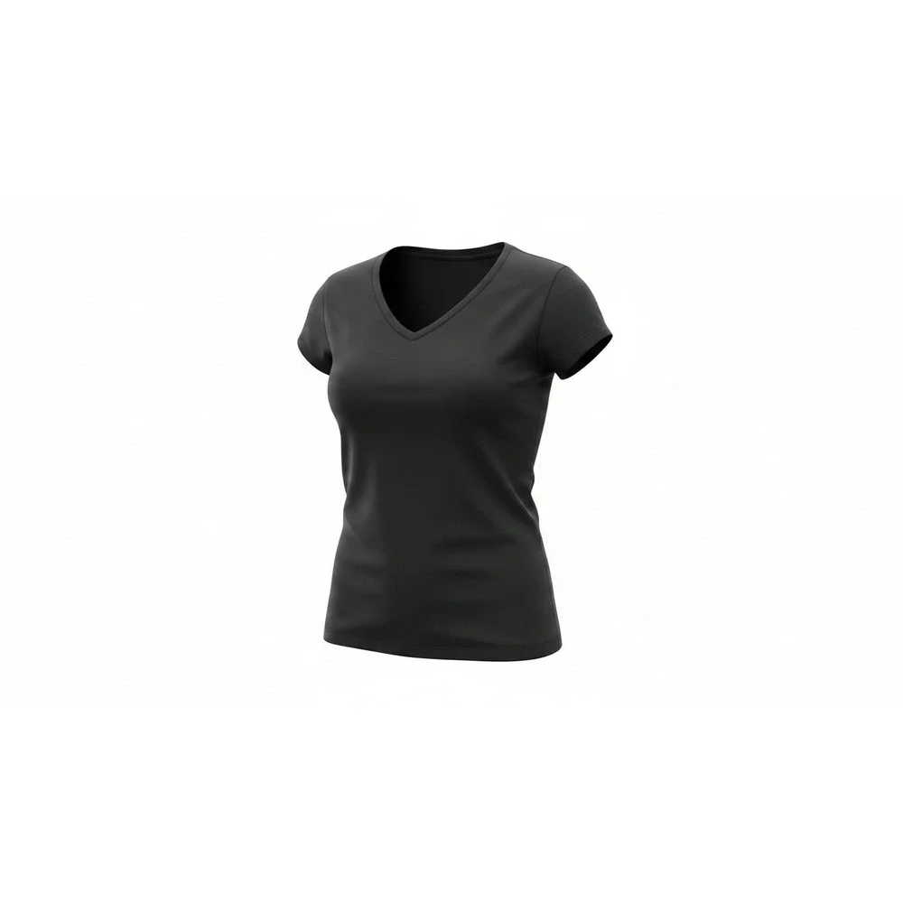 No Boundaries V Neck Tee Womens M Black NWT Short Sleeve Brushed Ribbed